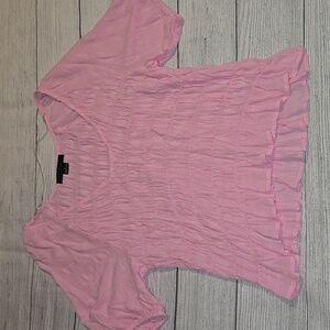 Sanctuary Women's Smocked Raglan Sleeves Top Pink Size L NWOT